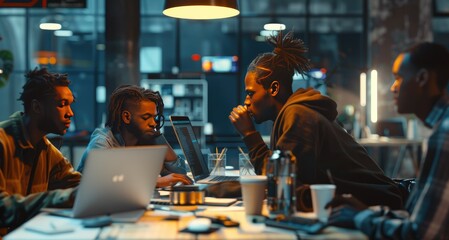 diverse tech team engaged in problem solving, dynamic team of diverse software developers collaborat