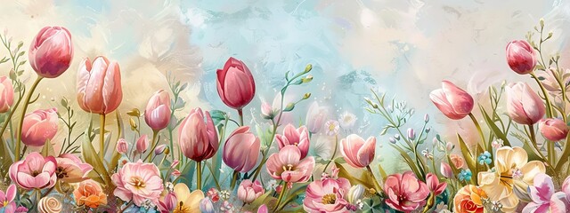 background easter egg spring bunny happy rabbit flower seamless cute. egg easter background floral w