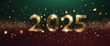 © Екатерина Переславце - A banner with number 2025 on it, surrounded by glitter and stars