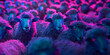 Neon sheep are looking at you. The best way to fall asleep is to count a flock of neon sheep.