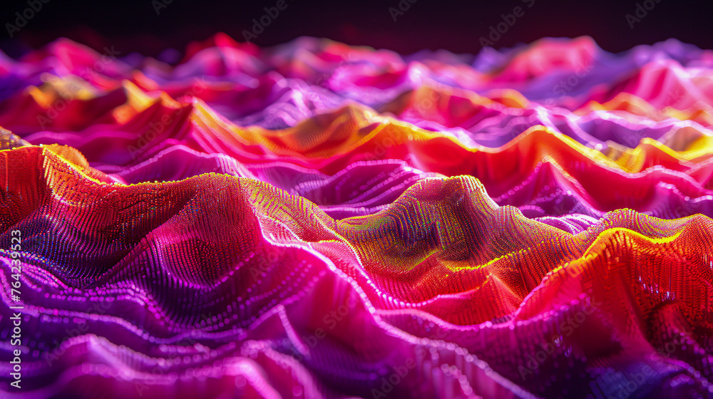 Futuristic digital wave and flow, representing the intersection of ...