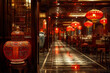 Traditional chinese restaurant interior ambiance
