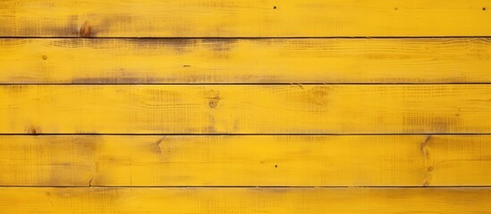 Poster - close-up yellow wood panel background