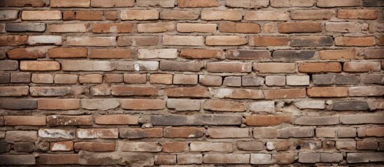 Poster - close up of a brick wall with a small window