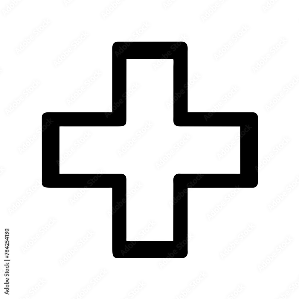 Medical Plus icon vector silhouette graphic element symbol clipart ...