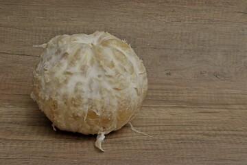 The pulp of the pomelo fruit without the peel.