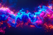 Fantasy Explosion in Abstract Space, Colorful Smoke and Light Design