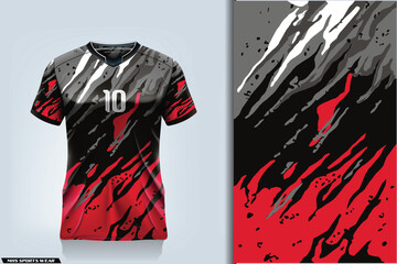 Wall Mural - t-shirt sport design template, Soccer jersey mockup for football club. uniform front and back view.