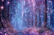 Whispers of Magic: Glittery Particle Rain in a Fantastical Setting. 