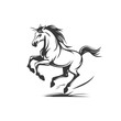 A fairytale horse gallops free, vector illustration