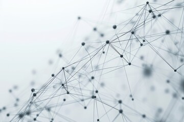 Aufkleber - This photo depicts an abstract network of interconnected dots, creating a complex and intricate pattern, A delicate, minimal representation of software-defined networking (SDN), AI Generated