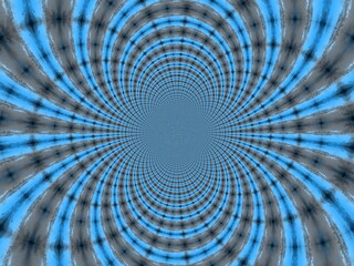 Poster - Background with effect of rays in motion, lines curves, bends, lights, infinity and depth in blue and grey colors - abstract graphic. Topics: wallpaper, abstraction, pattern, texture, art computer