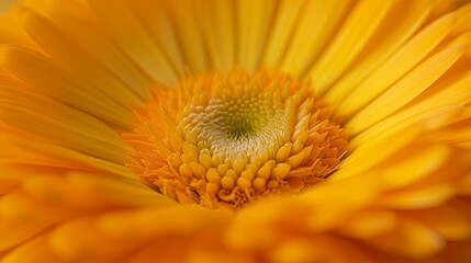 Wall Mural - Close-up of a beautiful calendula medicinal flower. Natural plant background. Illustration for cover, card, postcard, interior design, banner, poster, brochure or presentation.