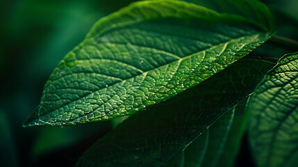 Close Up of a Green Leaf on a Tree