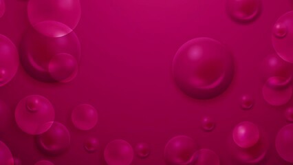 Poster - 3D animation of abstract bright red circle sphere background concept