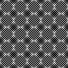 Poster - Geometrical seamless monochrome diagonal square pattern background - black and white vector graphic