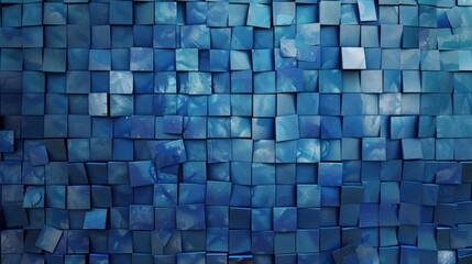 Wall Mural - Abstract blue background with cubes.