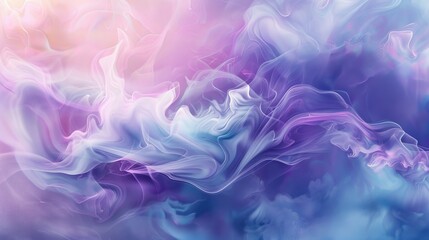Aufkleber - A dynamic wallpaper with pastel purple and blue swirls that feel like a dream AI generated illustration