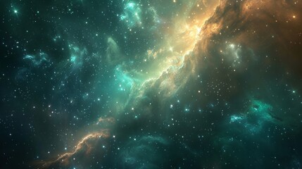 Aufkleber - A serene view of a distant star cluster AI generated illustration