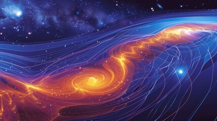 Aufkleber - A simple representation of the cosmic microwave background radiation AI generated illustration