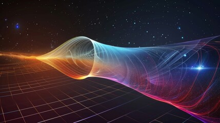 Aufkleber - A simple representation of the cosmic microwave background radiation AI generated illustration