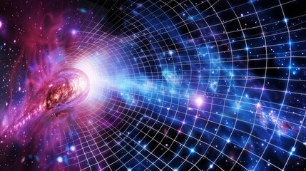 Aufkleber - A simple representation of the cosmic microwave background radiation  AI generated illustration