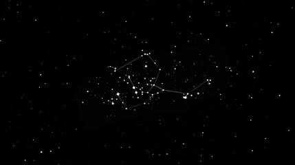 Aufkleber - A simple representation of the Orion constellation AI generated illustration
