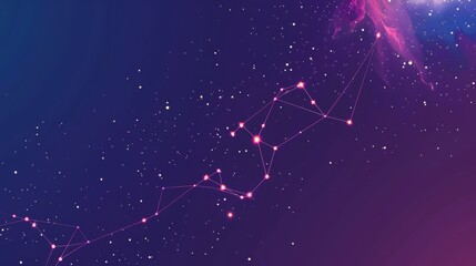Aufkleber - A simple representation of the Orion constellation AI generated illustration