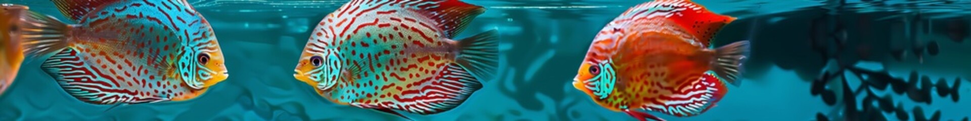 Marine exotic bright colored fish background.