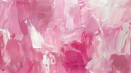 Poster - Gentle strokes in shades of pink AI generated illustration
