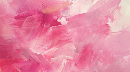 Poster - Gentle strokes in shades of pink  AI generated illustration