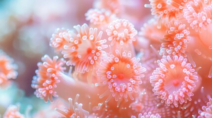 Poster - Soft coral hues blending seamlessly  AI generated illustration