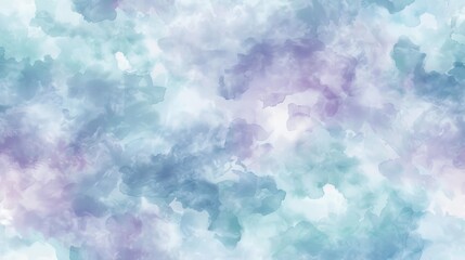 Aufkleber - Soft pastel blue and purple tones in a dreamy cloud pattern for a calming atmosphere AI generated illustration