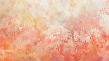 Aufkleber - Soft pastel coral and peach tones blending together in a warm watercolor effect AI generated illustration