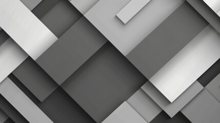 Leinwandbilder - A minimalist geometric pattern in shades of grey AI generated illustration
