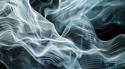 Aufkleber - Abstract lines creating a sense of movement AI generated illustration