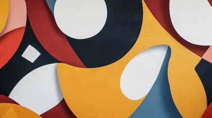 Leinwandbilder - Abstract shapes in a harmonious composition AI generated illustration