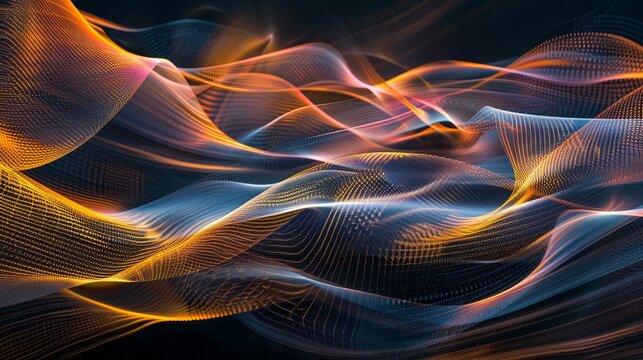 Abstract lines creating a sense of movement  AI generated illustration