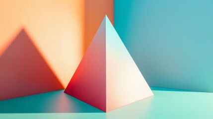 Leinwandbilder - Clean angular design with a pop of color AI generated illustration