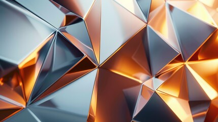 Aufkleber - Clean lines and sharp edges in a metallic color AI generated illustration