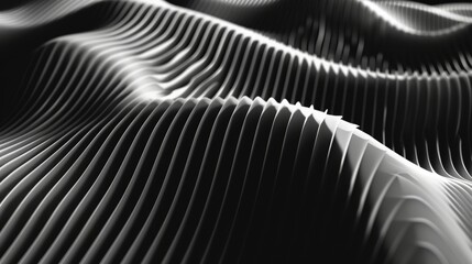 Aufkleber - Fine lines and curves creating an abstract pattern AI generated illustration