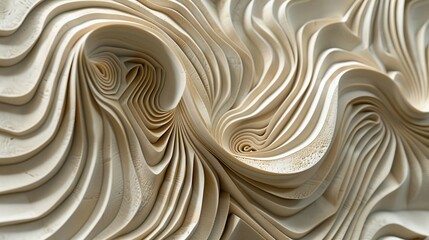 Aufkleber - Fine lines and curves creating an abstract pattern AI generated illustration