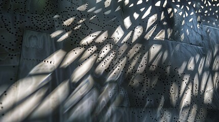 Poster - Intricate patterns of light and shadow on a textured surface AI generated illustration