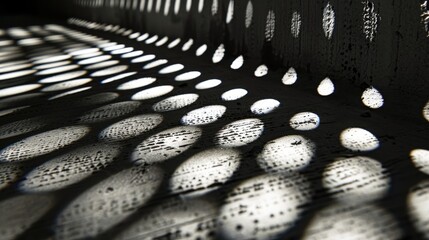 Poster - Intricate patterns of light and shadow on textured surface AI generated illustration