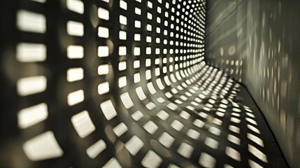 Poster - Intricate patterns of light and shadow on textured surface  AI generated illustration
