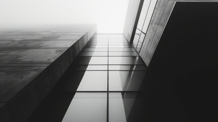 Poster - Minimalistic design featuring negative space AI generated illustration
