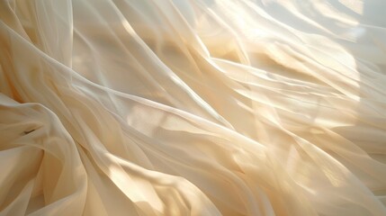 Aufkleber - Soft light filtering through a sheer fabric AI generated illustration