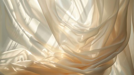 Aufkleber - Soft light filtering through a sheer fabric  AI generated illustration