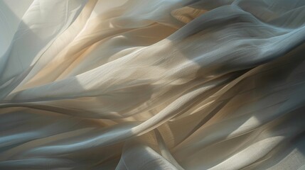 Aufkleber - Soft light filtering through a sheer fabric AI generated illustration
