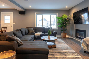 Wall Mural - virtual home tour showing open house video